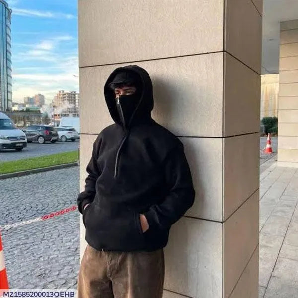 Men's Fleece Plain Zipper Hoodie My Store