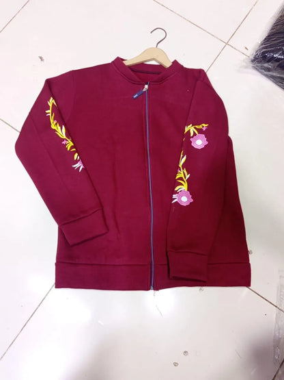 1 Pc Women's Stitched Fleece Printed Fleece Jacket