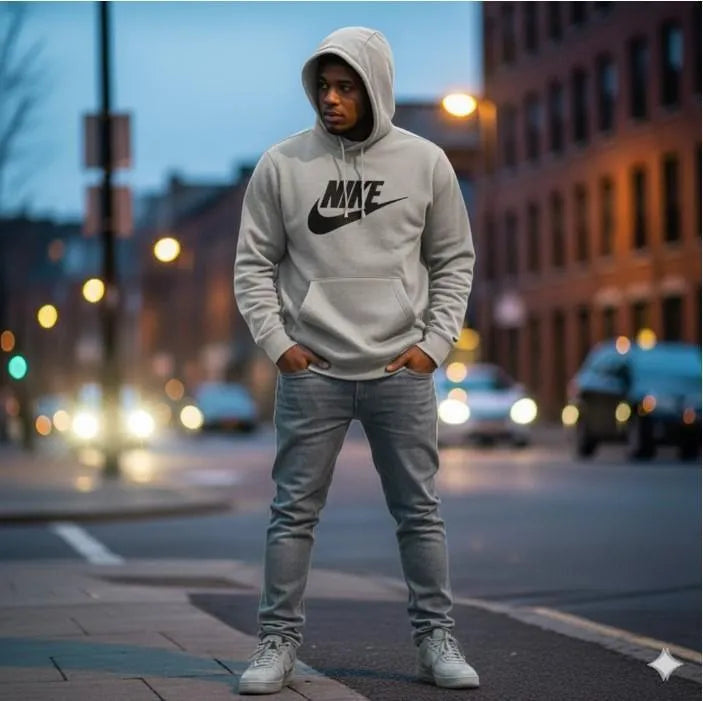 Men's Fleece Printed Hoodie
