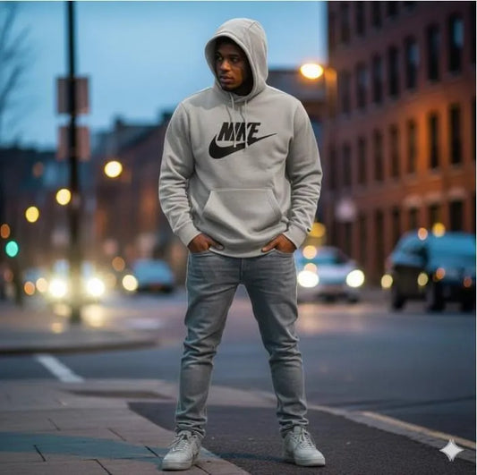 Men's Fleece Printed Hoodie